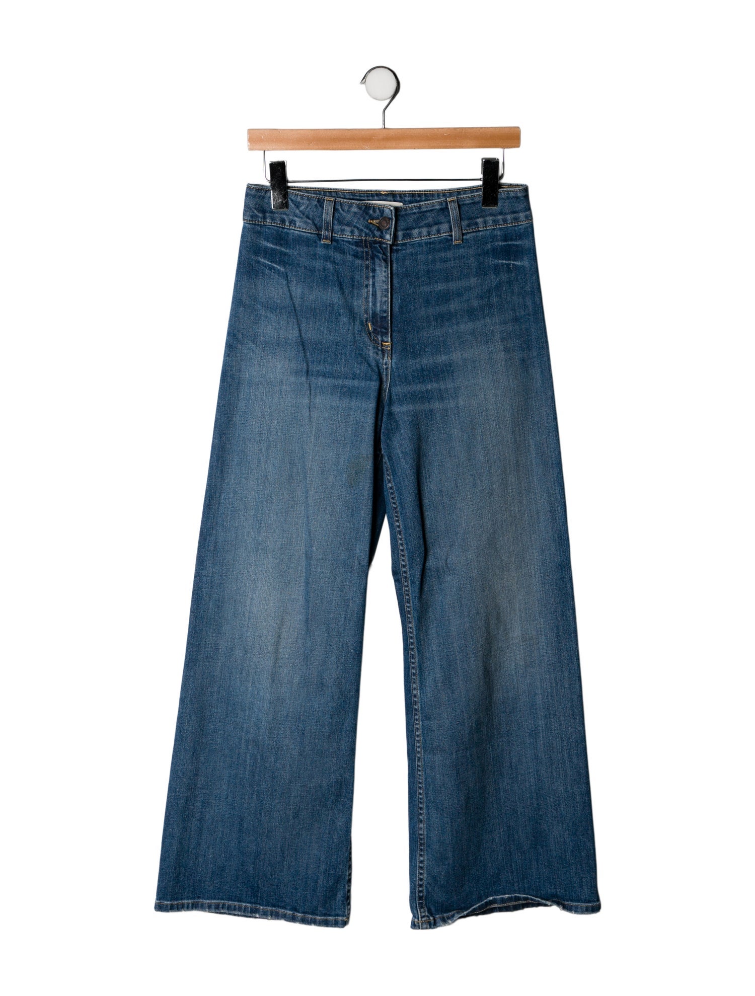 Nili Lotan Mid-Rise Wide Leg Jeans