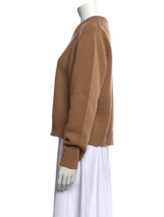 Nili Lotan Camel Hair V-Neck Sweater