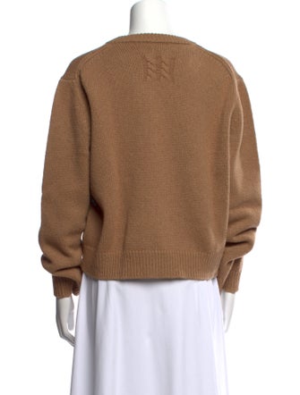 Nili Lotan Camel Hair V-Neck Sweater
