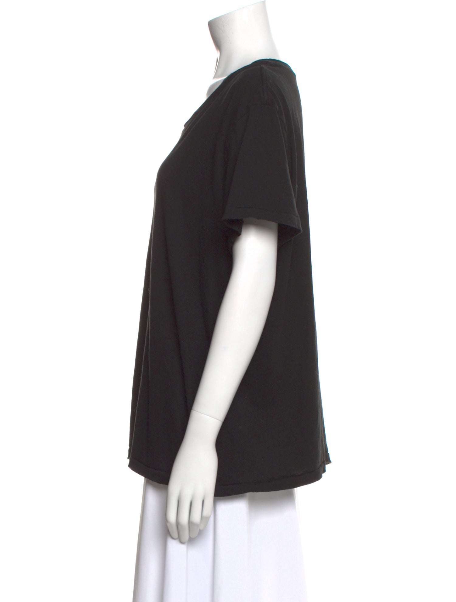 Nili Lotan Scoop Neck Short Sleeve T-Shirt