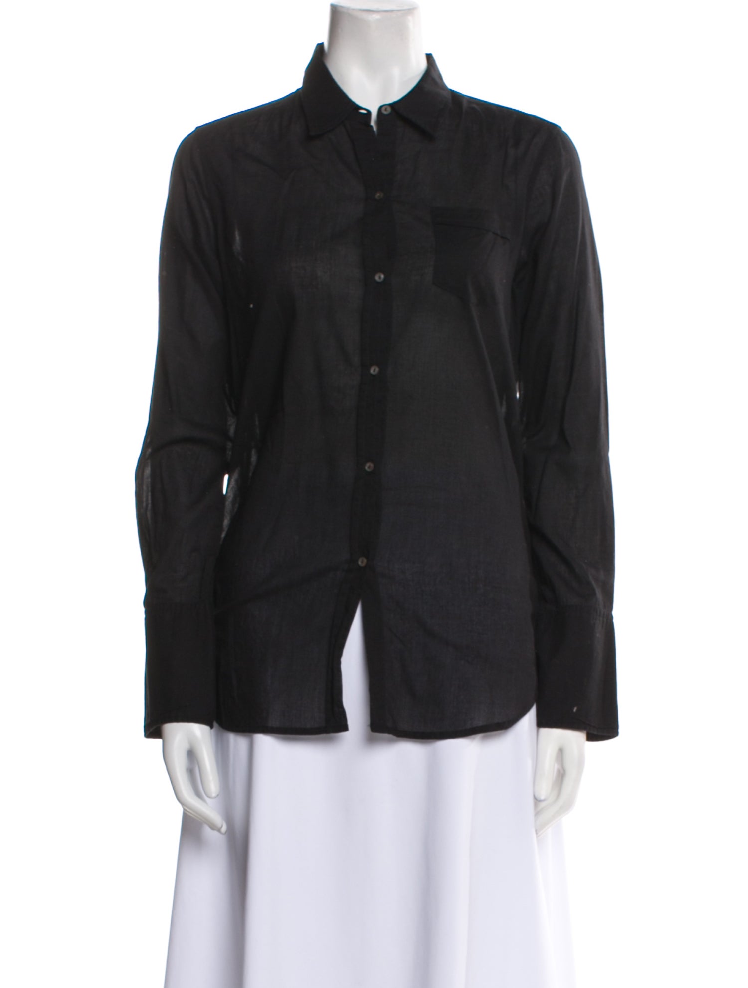 Nili Lotan Long Sleeve Button-Up Top