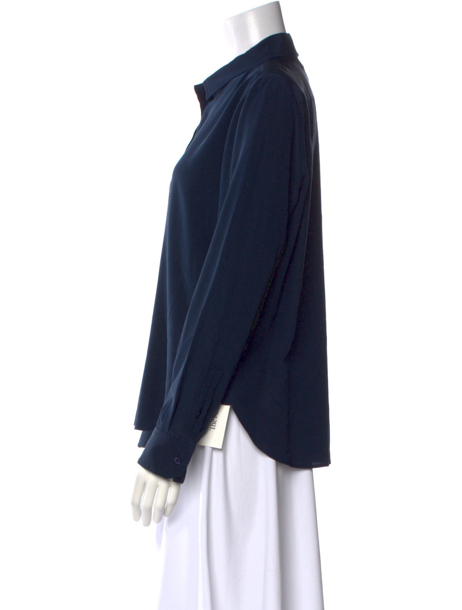 Nili Lotan Silk Long Sleeve Button-Up Top