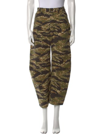 Nili Lotan Camouflage Print Straight Leg Pants