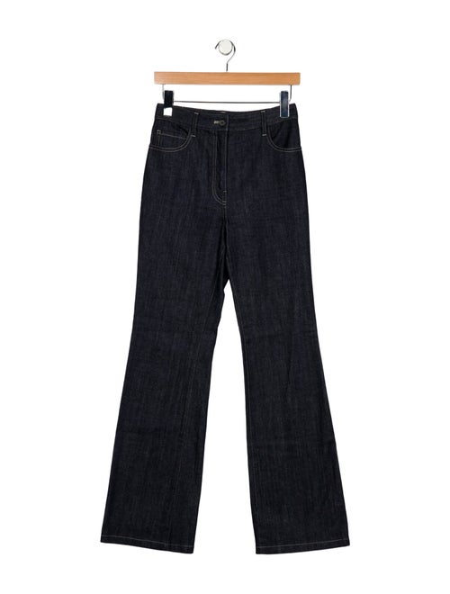 Nili Lotan Mid-Rise Wide Leg Jeans