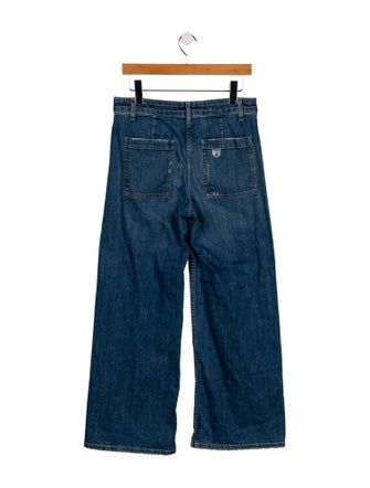 Nili Lotan Mid-Rise Wide Leg Jeans