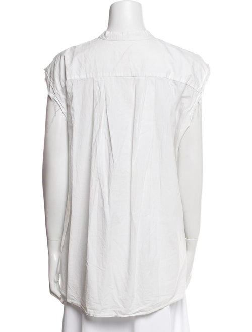 Nili Lotan V-Neck Short Sleeve Blouse