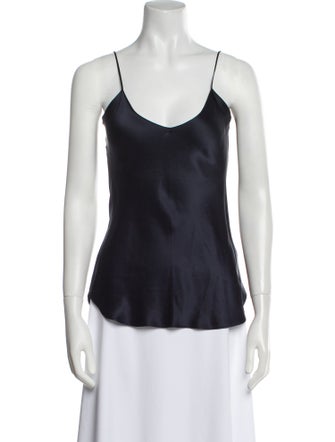 Nili Lotan Silk Scoop Neck Top