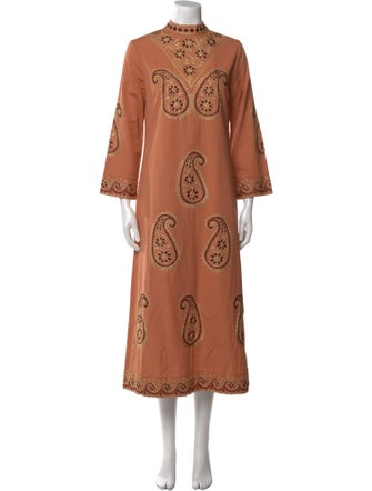 Nili Lotan Paisley Print Long Dress