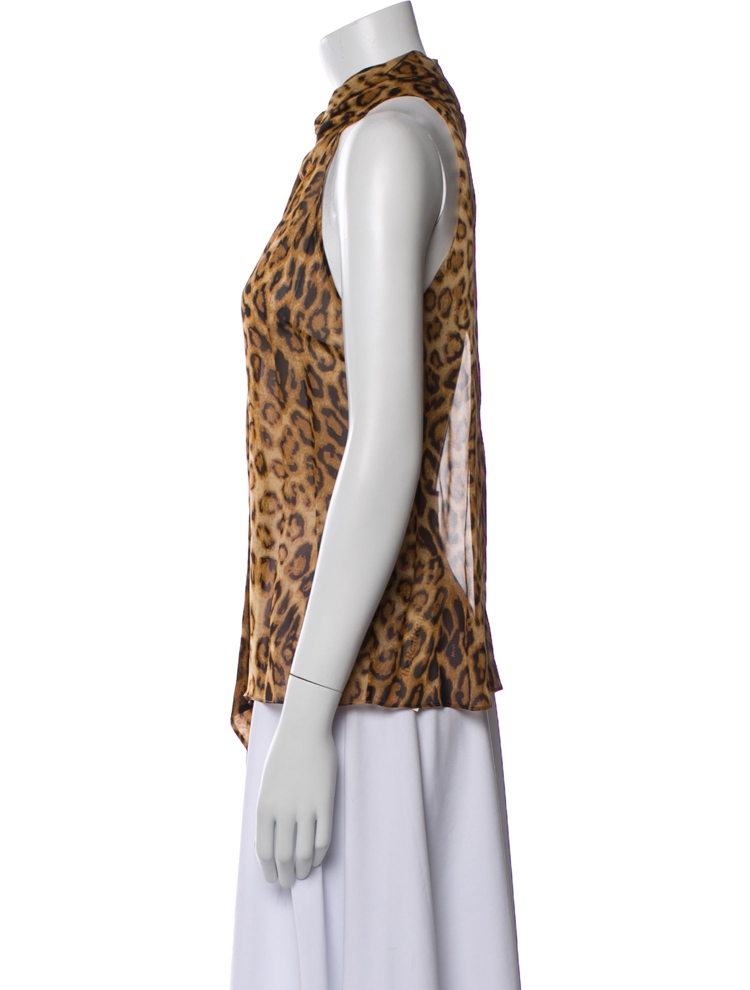 Nili Lotan Silk Animal Print Blouse