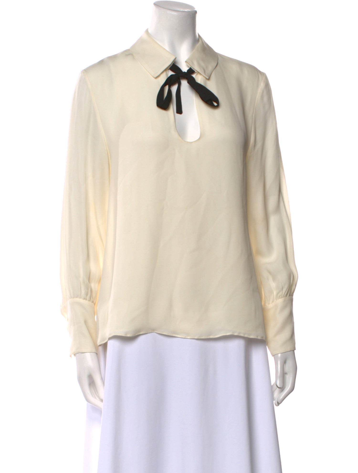 Nili Lotan Silk V-Neck Blouse
