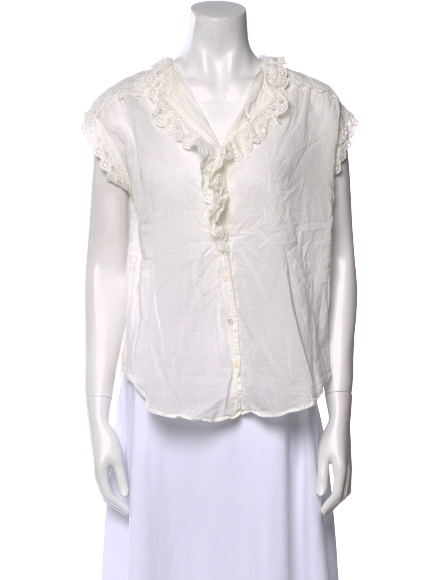 Nili Lotan V-Neck Sleeveless Polo