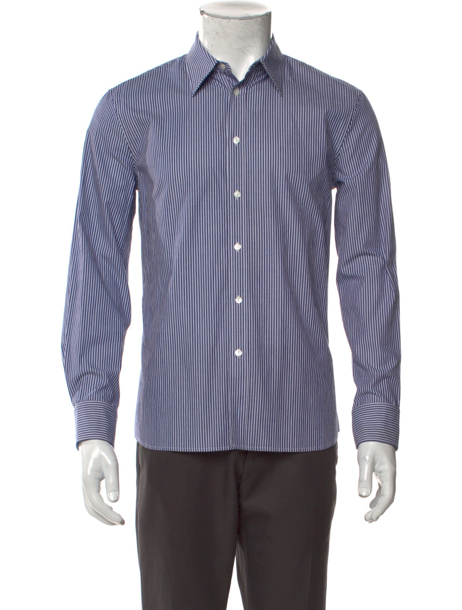 Nili Lotan Striped Long Sleeve Dress Shirt