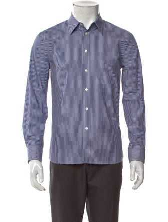 Nili Lotan Striped Long Sleeve Dress Shirt