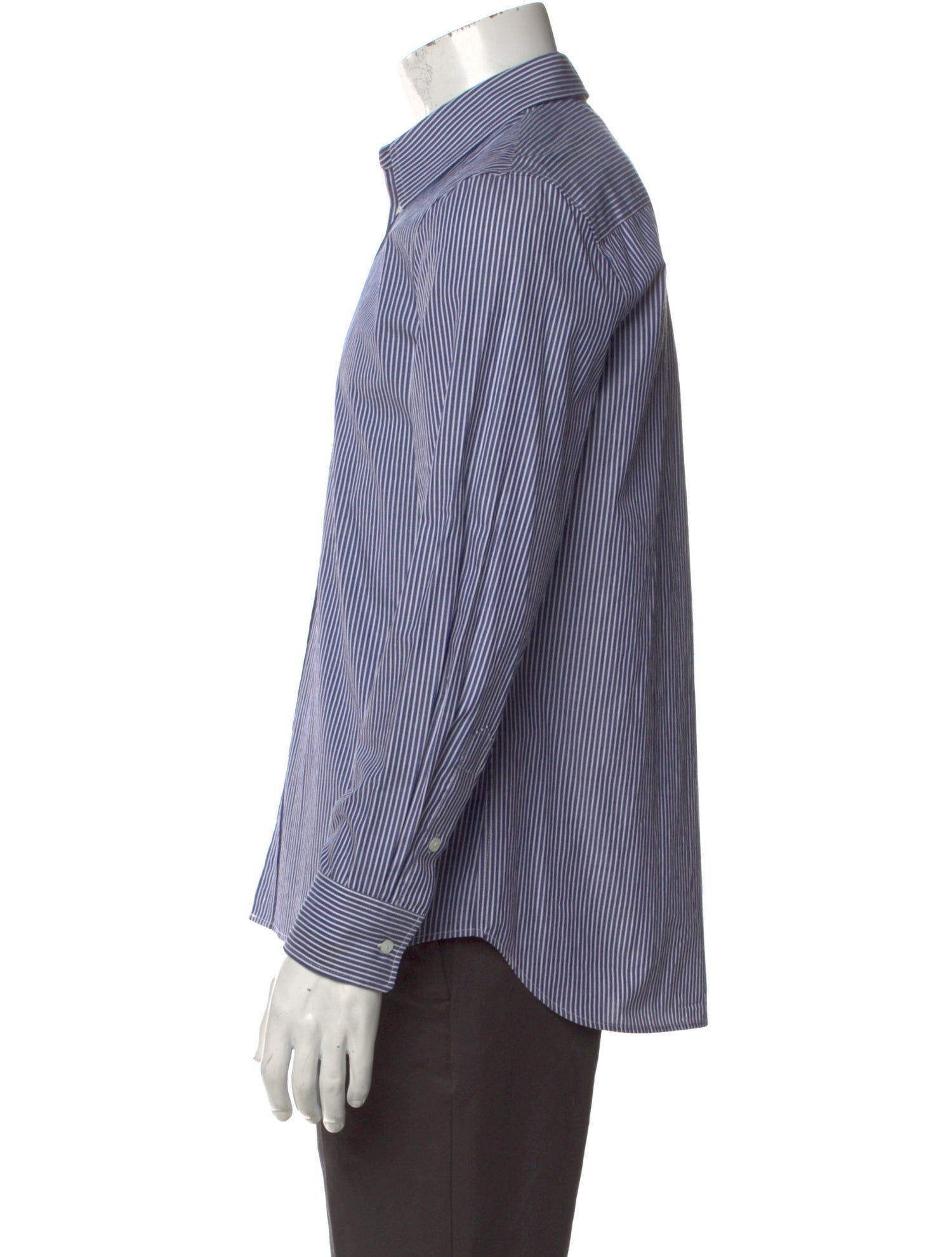 Nili Lotan Striped Long Sleeve Dress Shirt