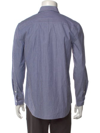 Nili Lotan Striped Long Sleeve Dress Shirt