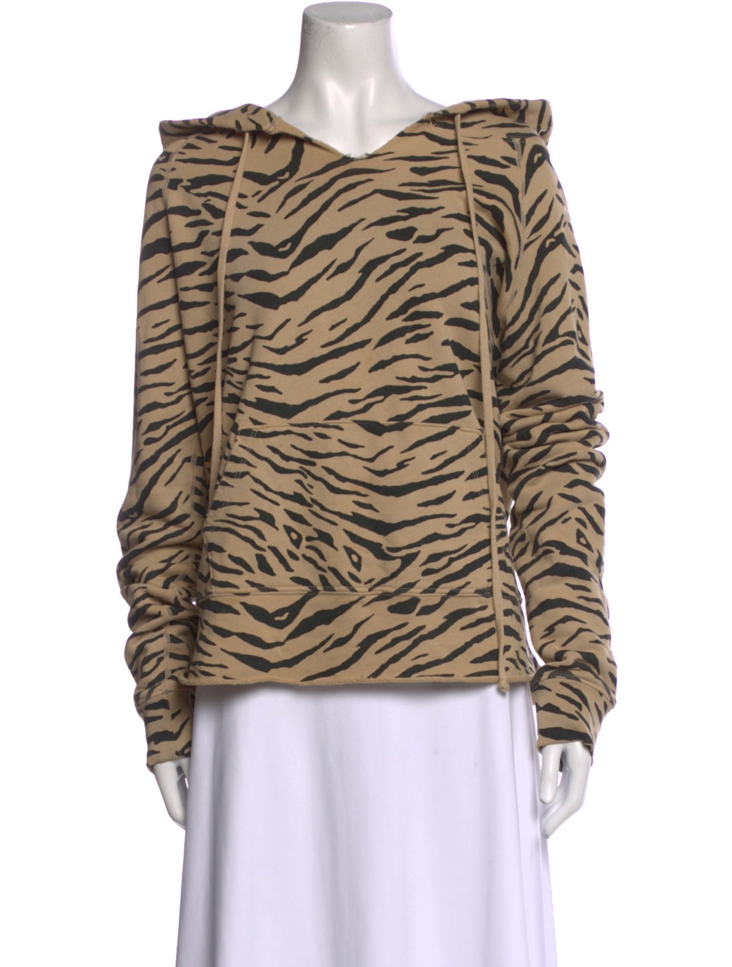 Nili Lotan Animal Print Cowl Neck Blouse