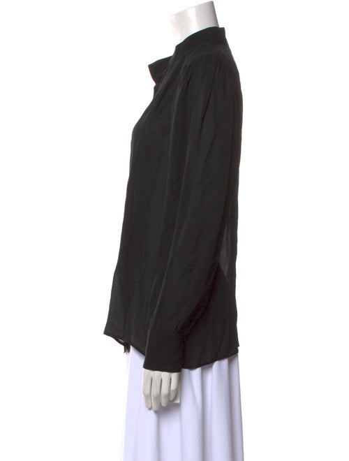 Nili Lotan Silk Long Sleeve Button-Up Top