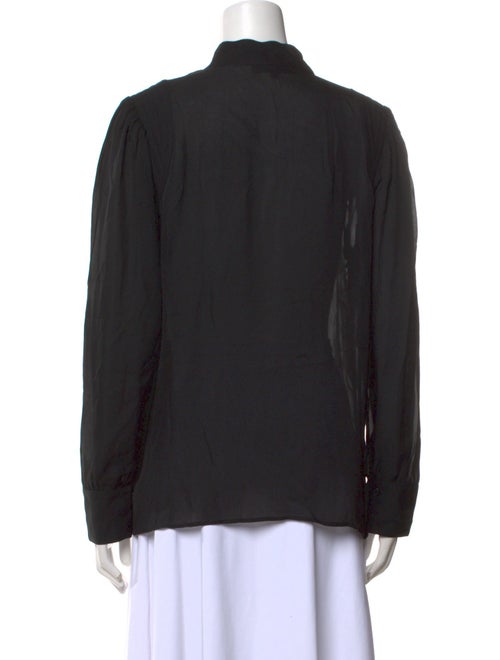 Nili Lotan Silk Long Sleeve Button-Up Top