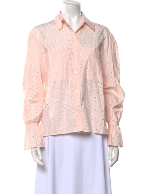 Nili Lotan Silk Long Sleeve Button-Up Top