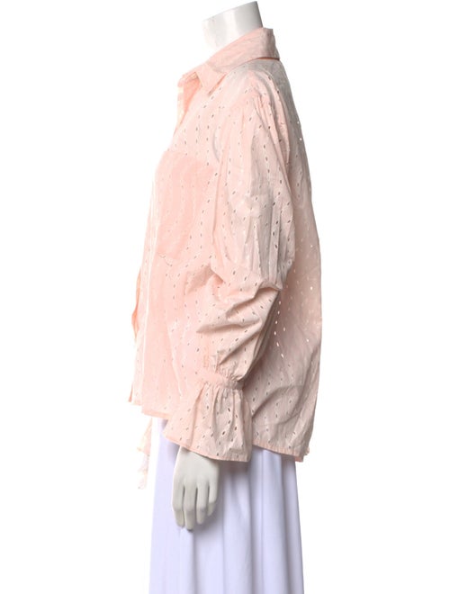 Nili Lotan Silk Long Sleeve Button-Up Top