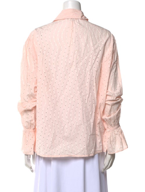 Nili Lotan Silk Long Sleeve Button-Up Top