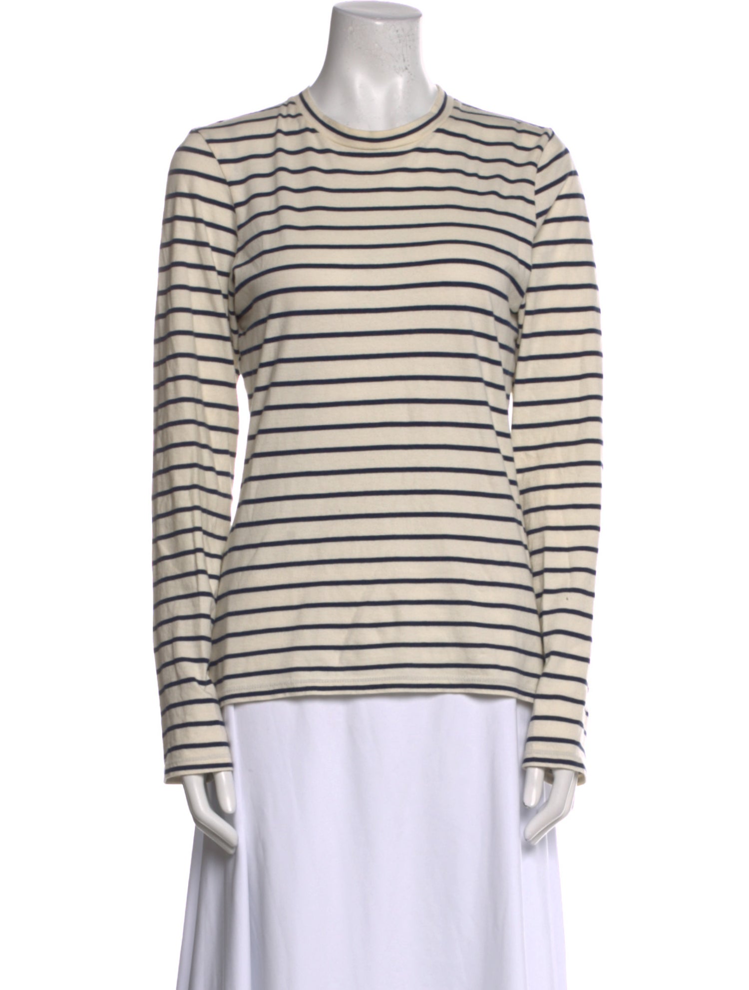 Nili Lotan Striped Crew Neck Top