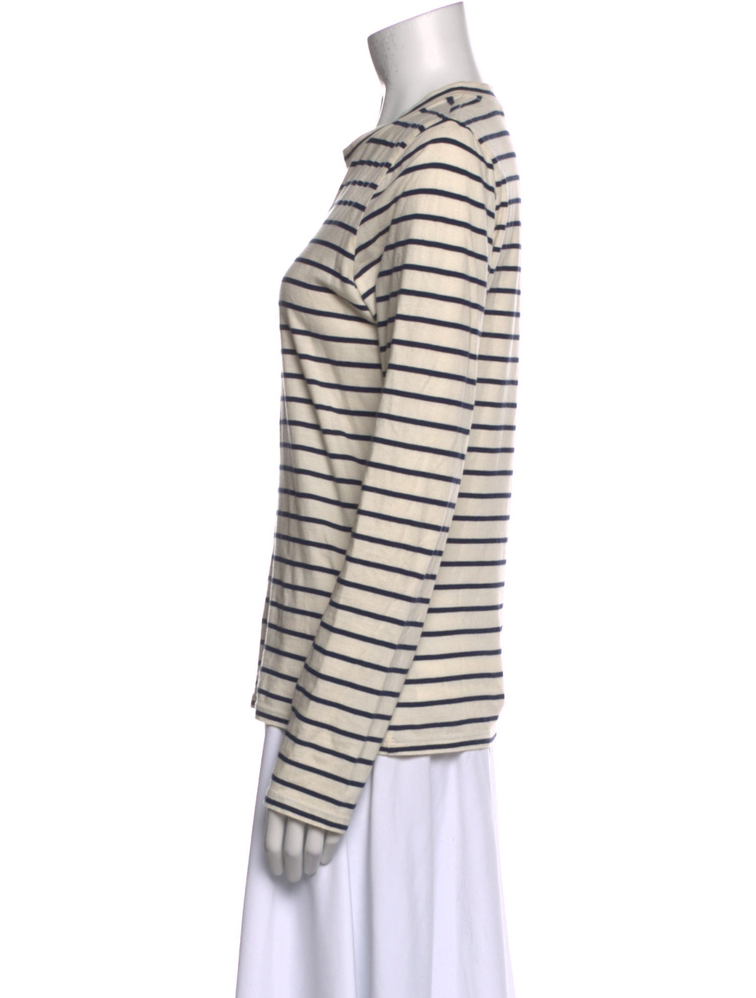 Nili Lotan Striped Crew Neck Top