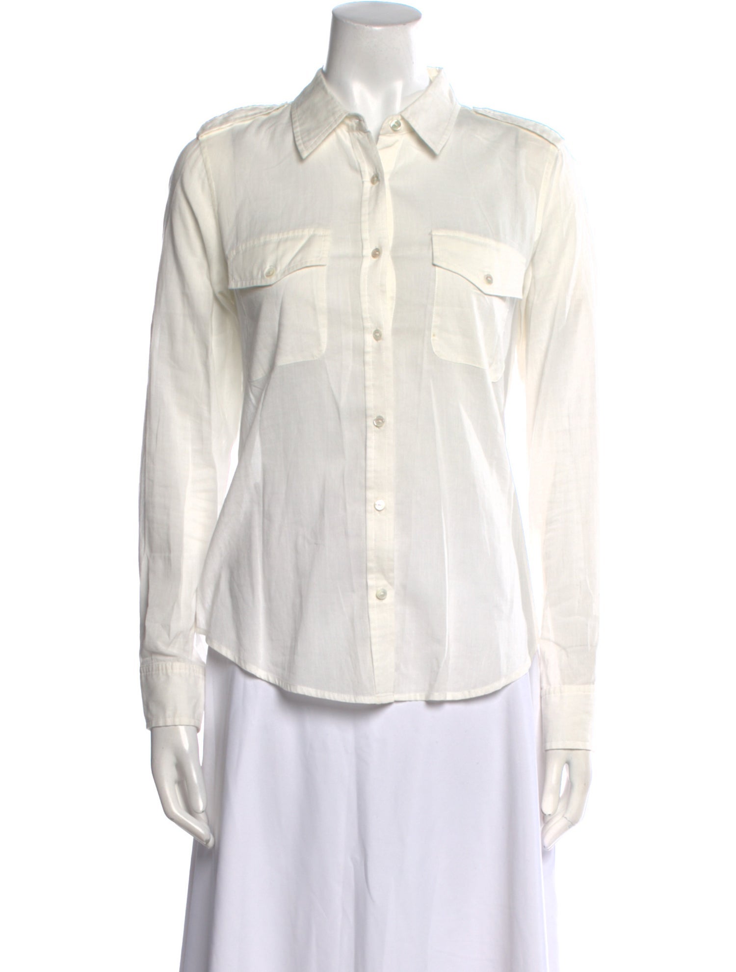 Nili Lotan Long Sleeve Button-Up Top