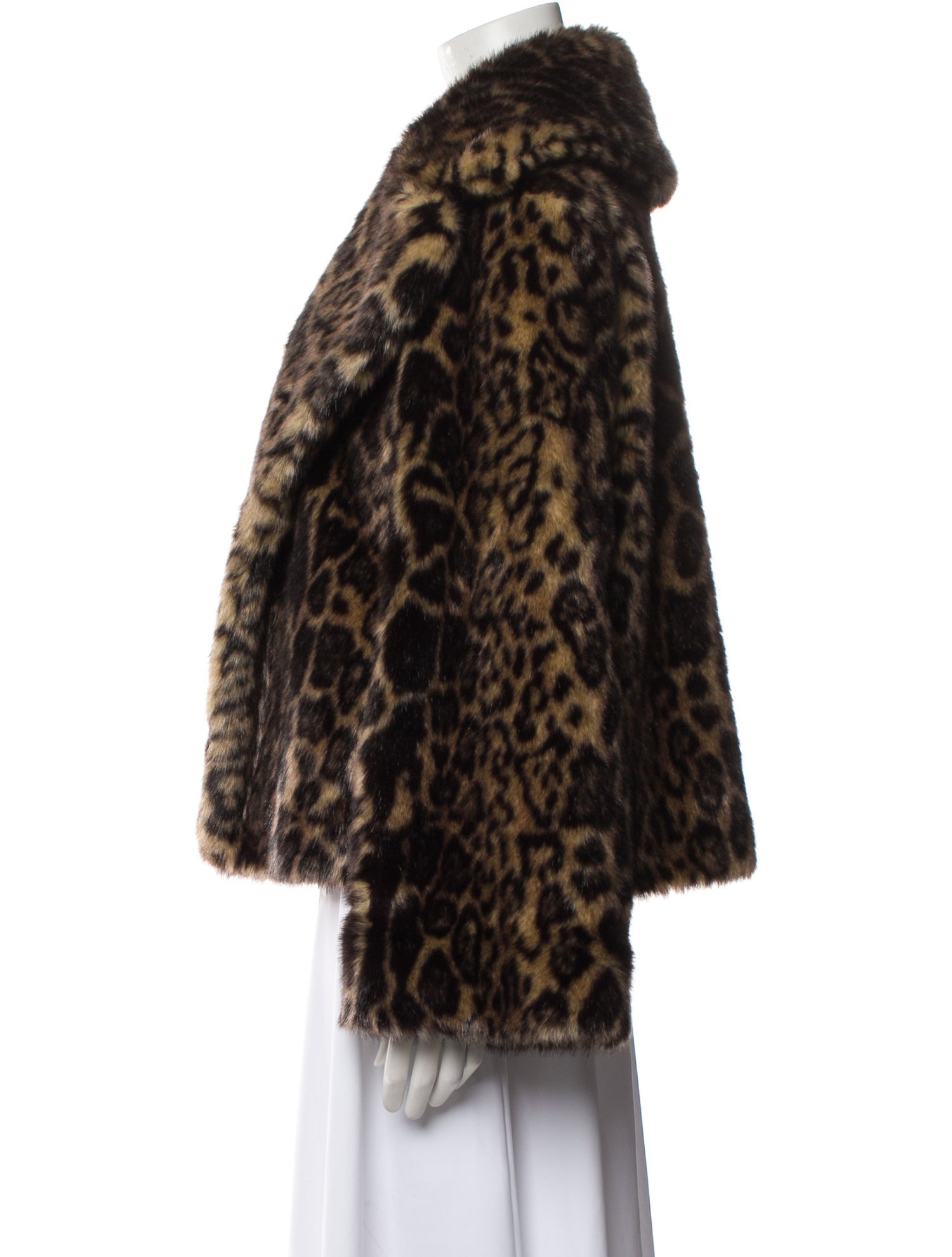 Nili Lotan Faux Fur Animal Print Faux Fur Jacket