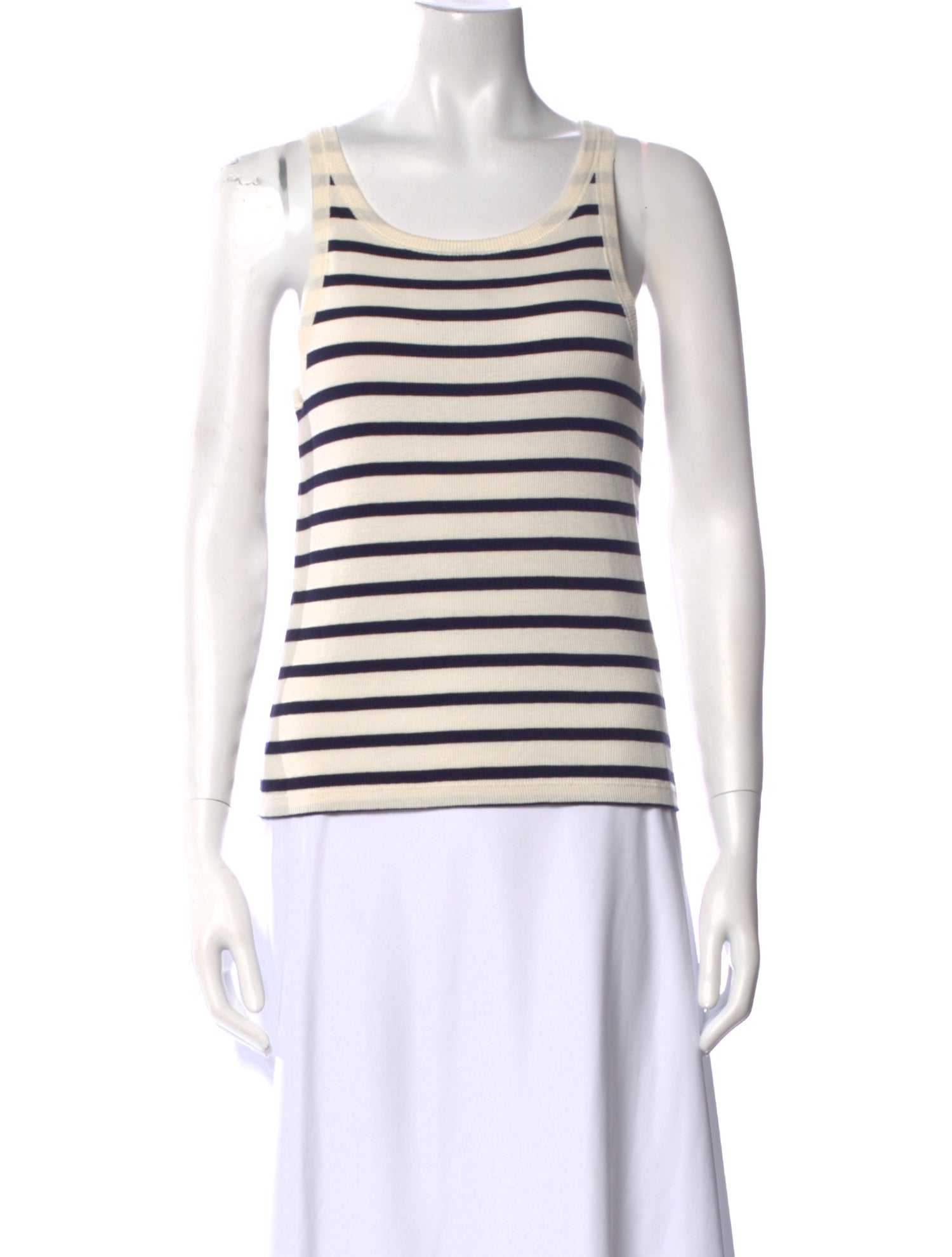 Nili Lotan Striped Scoop Neck Top