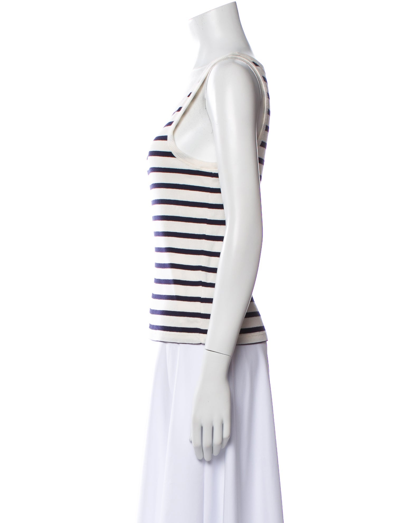 Nili Lotan Striped Scoop Neck Top