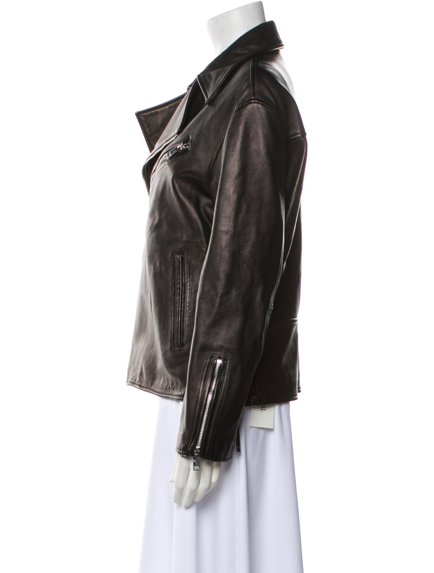 Nili Lotan Lamb Leather Biker Jacket