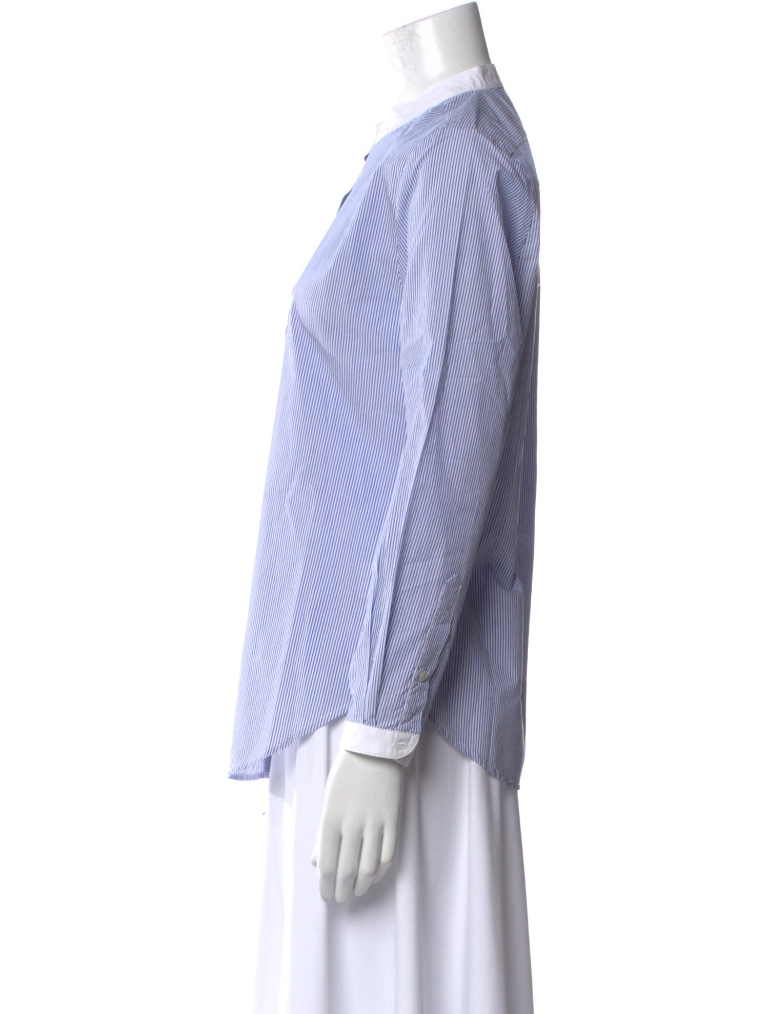 Nili Lotan Striped Crew Neck Blouse