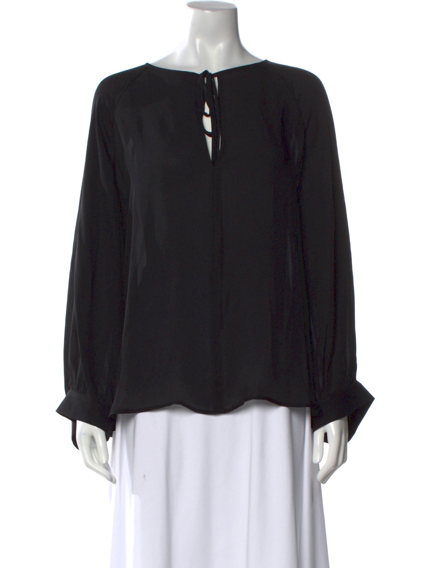 Nili Lotan Silk Scoop Neck Blouse