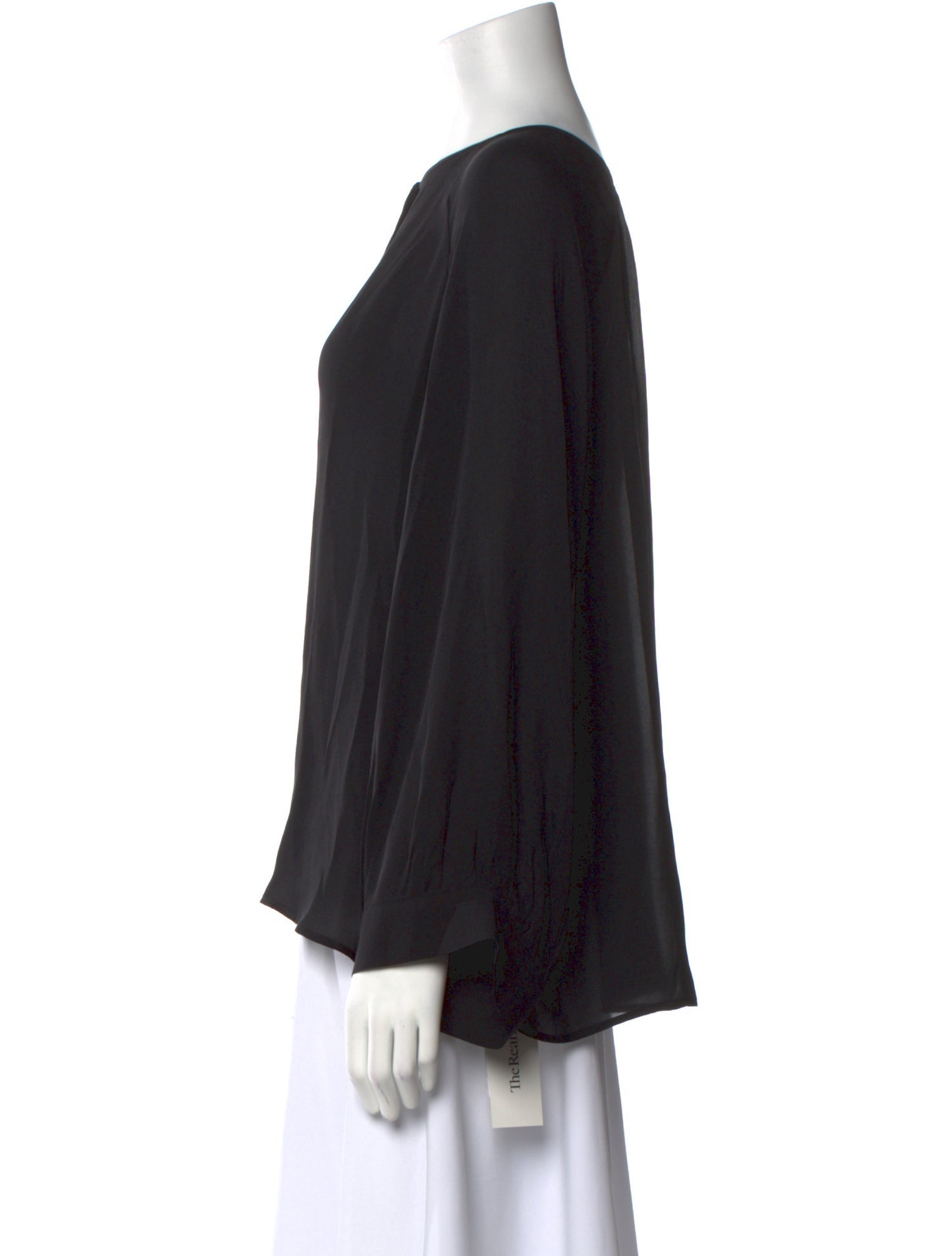 Nili Lotan Silk Scoop Neck Blouse