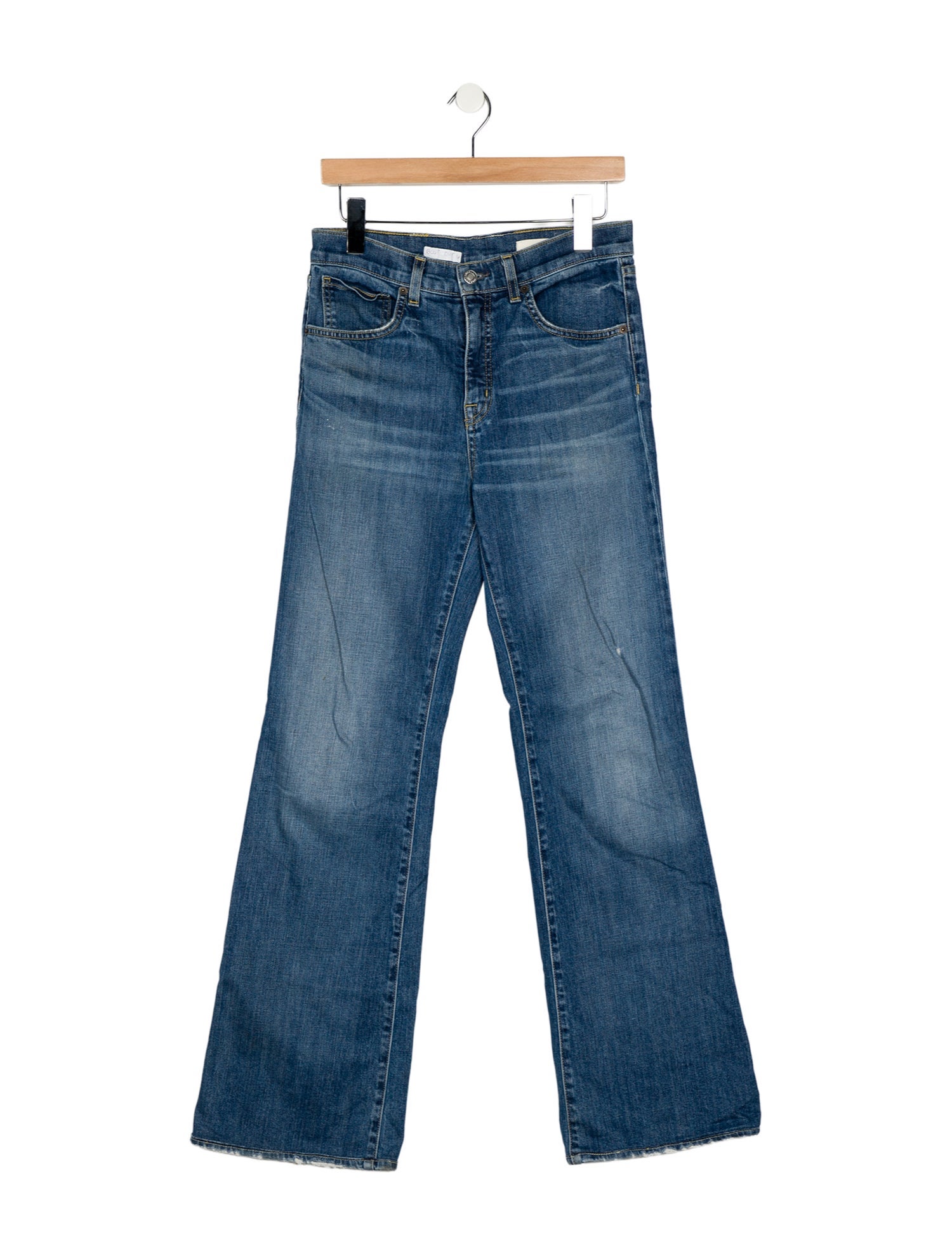 Nili Lotan Mid-Rise Wide Leg Jeans