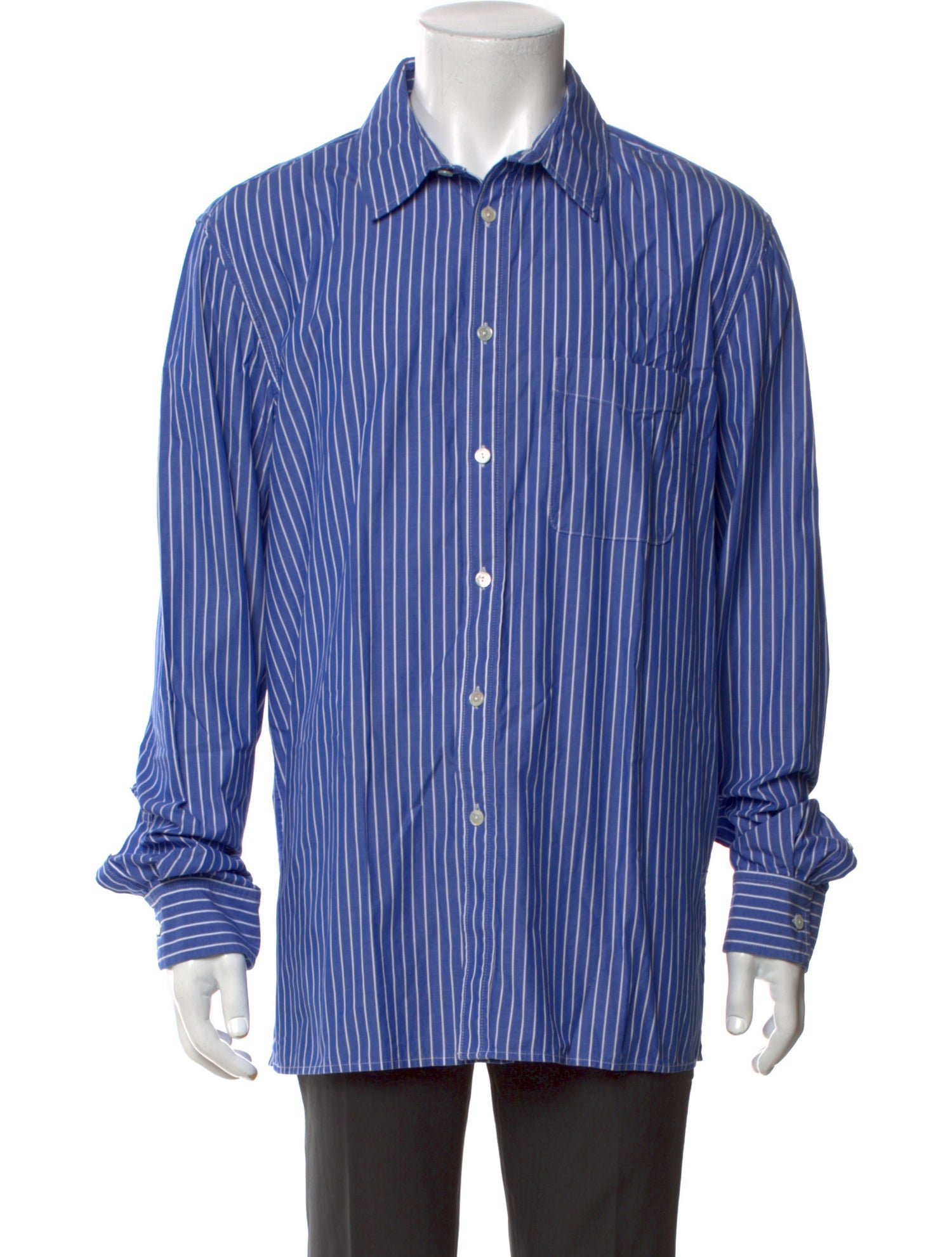Nili Lotan Striped Long Sleeve Dress Shirt