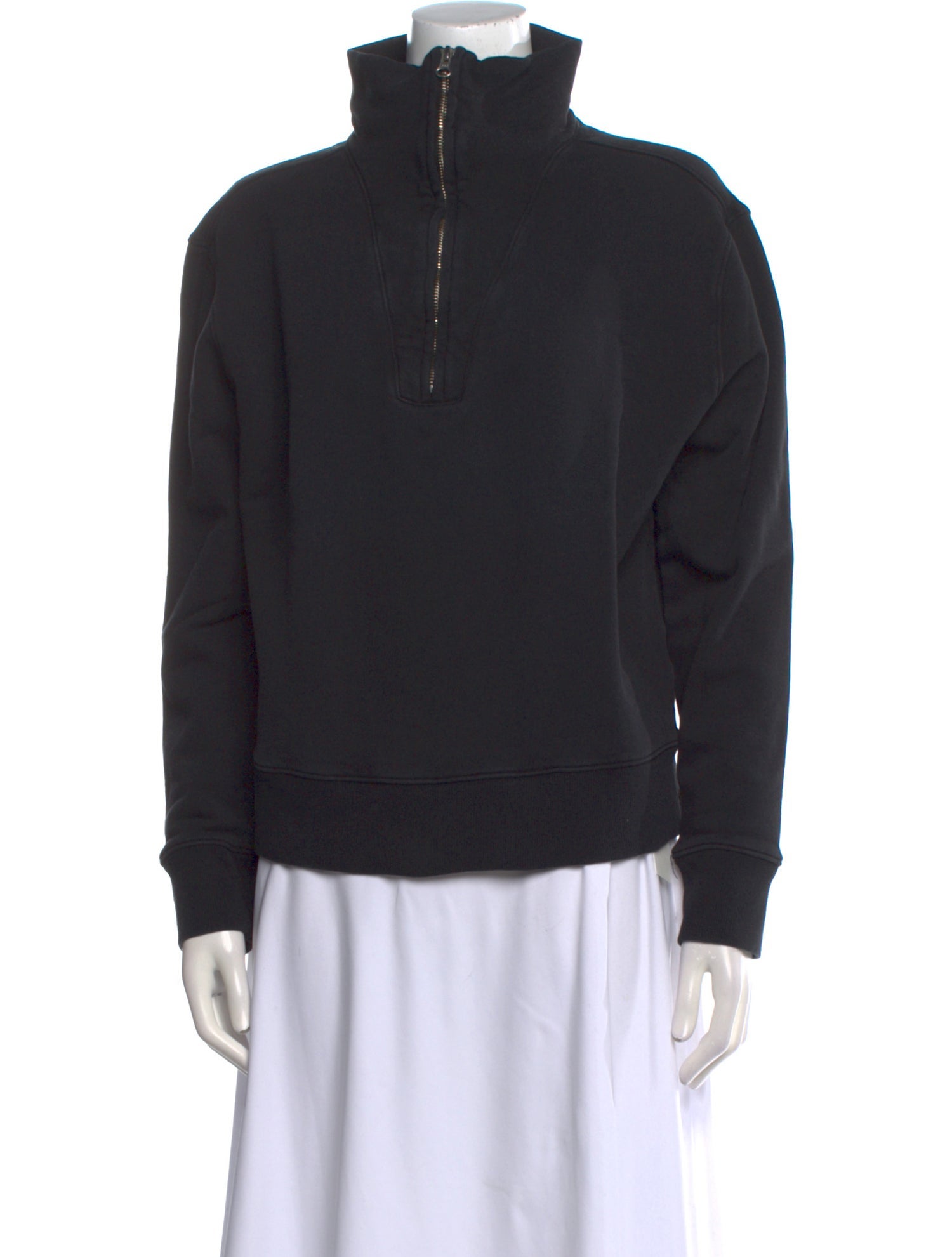 Nili Lotan Mock Neck Long Sleeve Sweatshirt