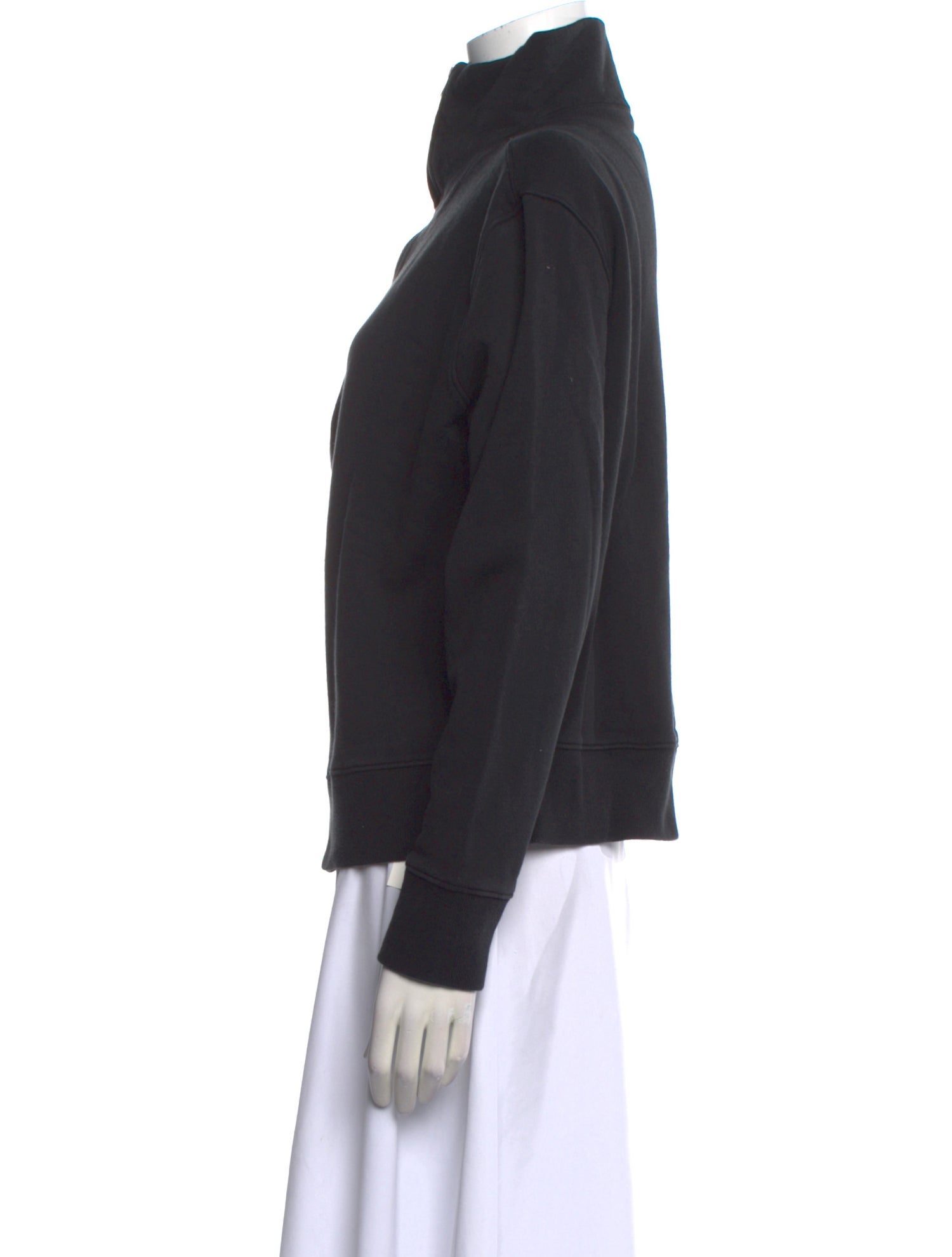 Nili Lotan Mock Neck Long Sleeve Sweatshirt