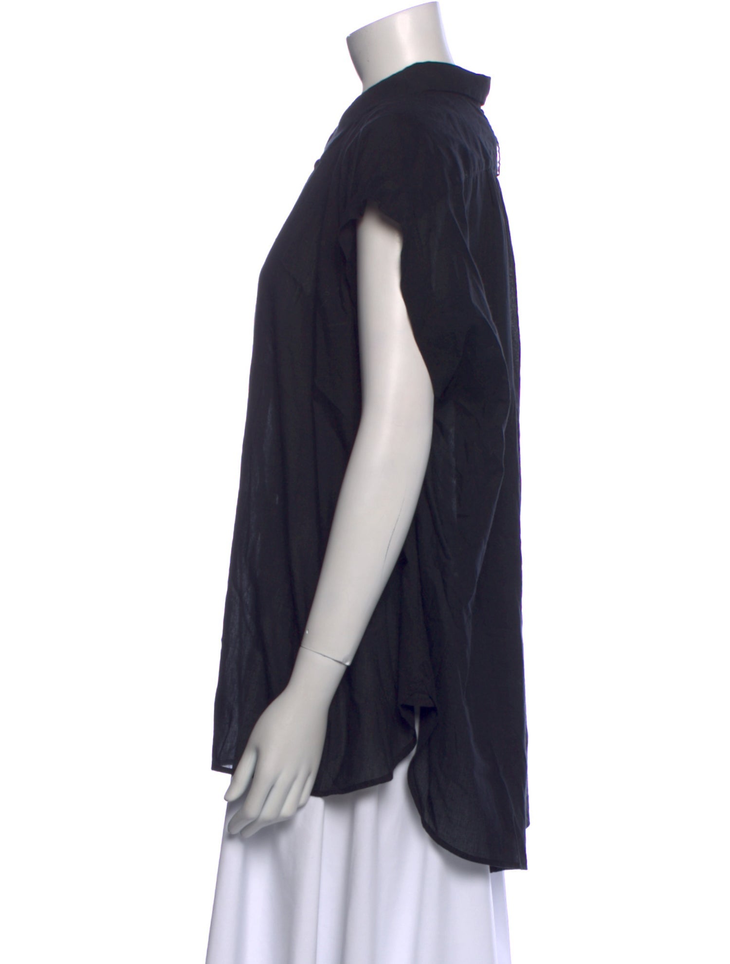 Nili Lotan Short Sleeve Button-Up Top