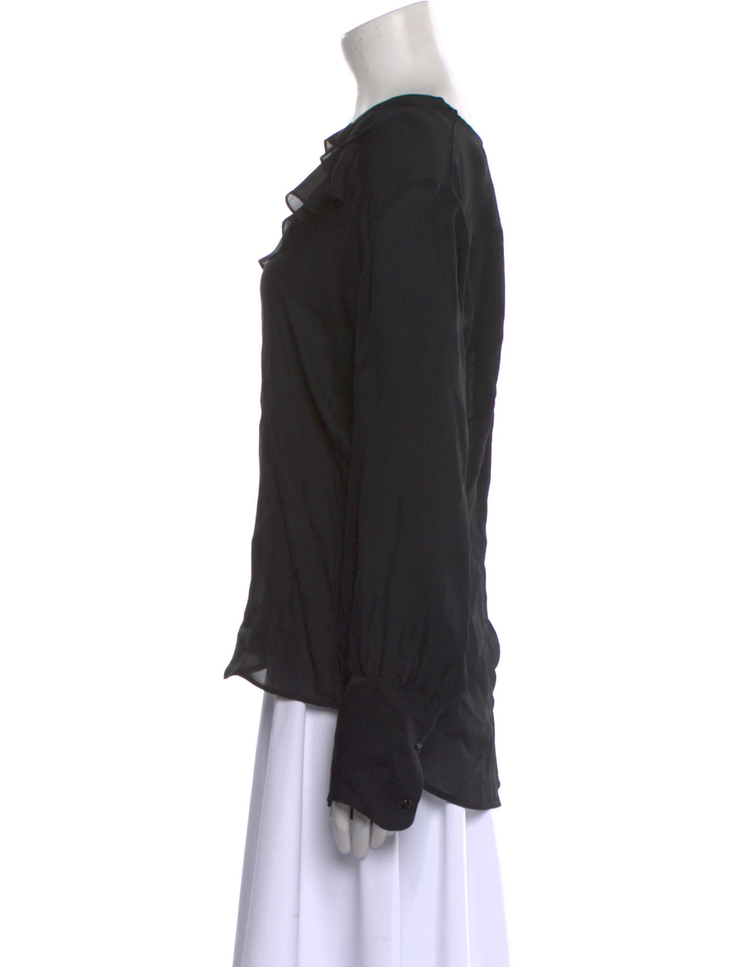 Nili Lotan Silk V-Neck Blouse