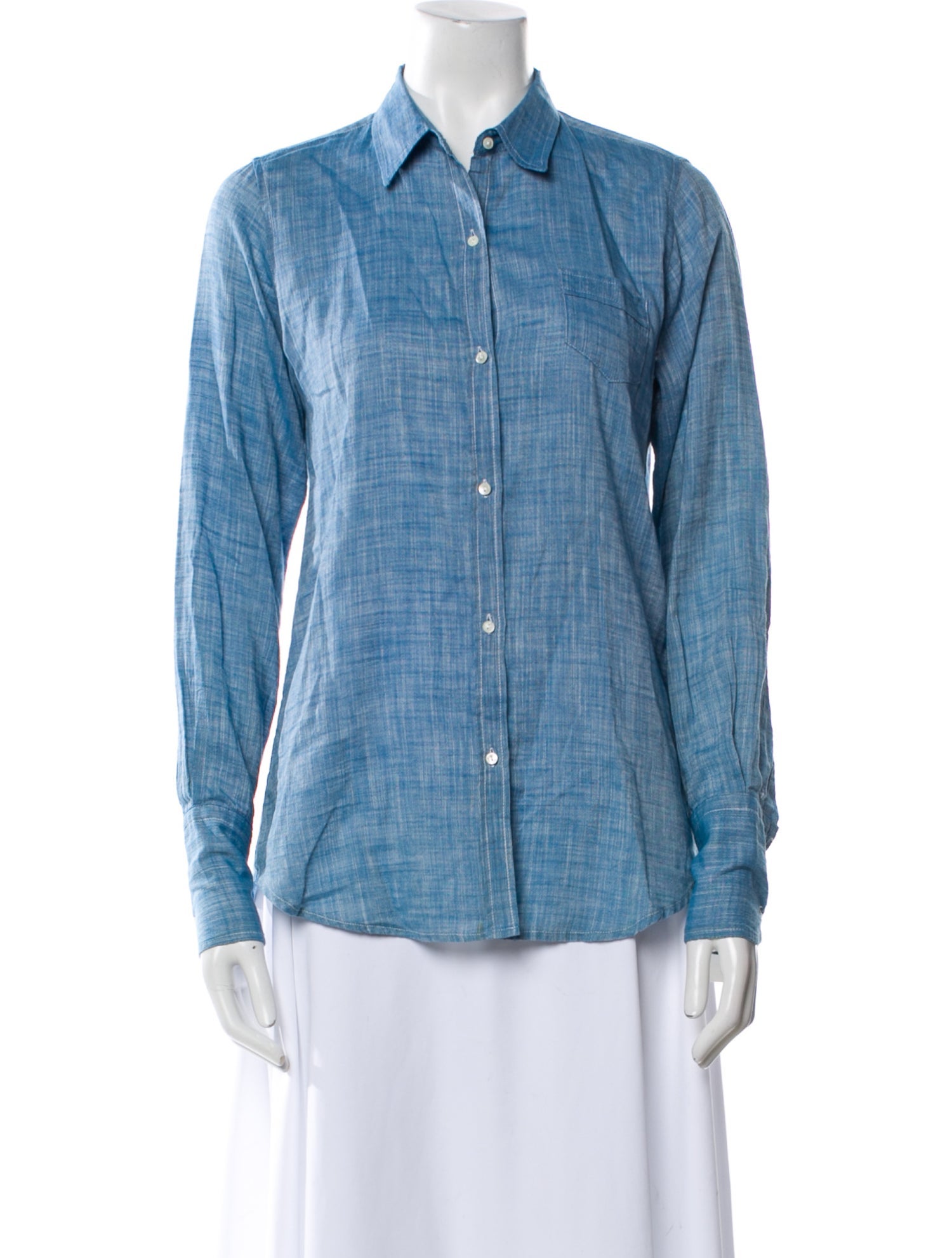 Nili Lotan Long Sleeve Button-Up Top