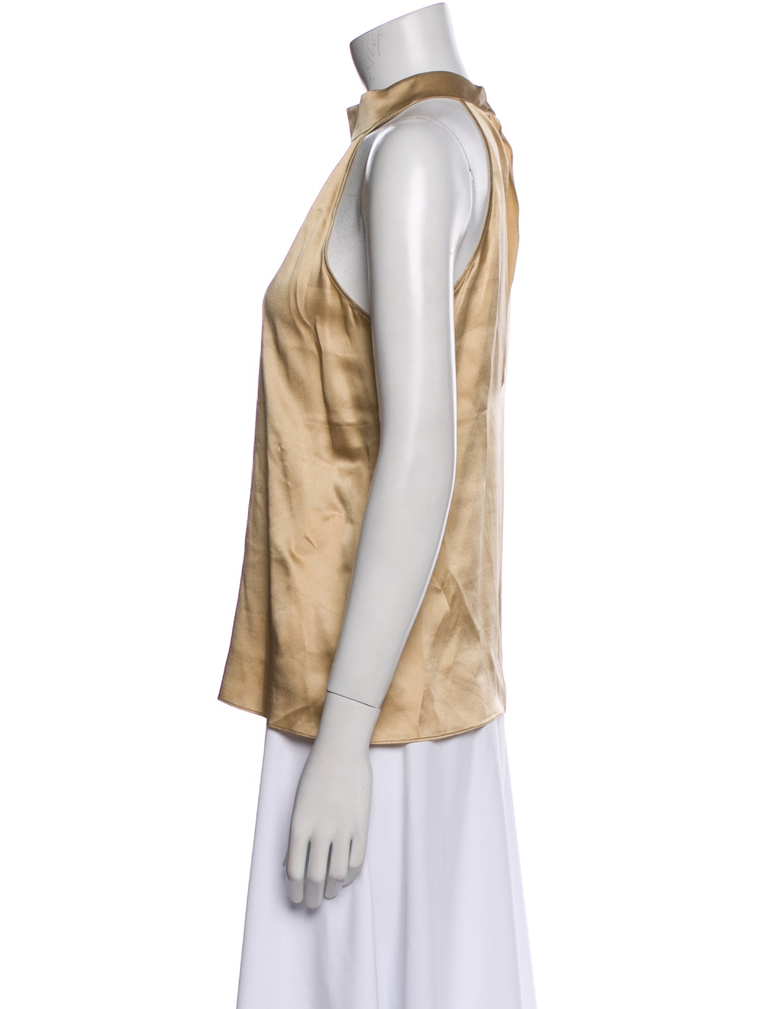Nili Lotan Silk Mock Neck Blouse