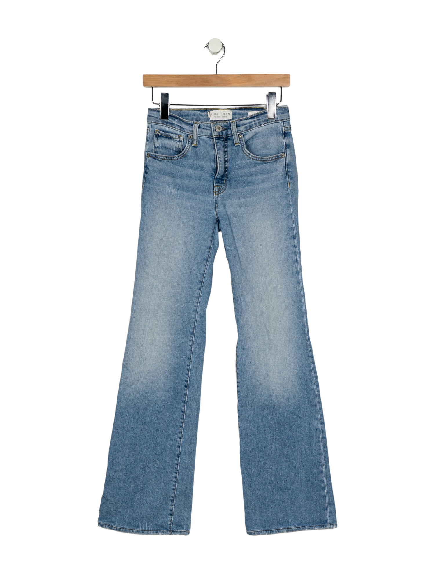 Nili Lotan Mid-Rise Wide Leg Jeans