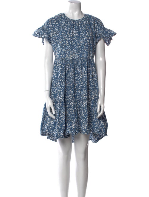 Nili Lotan Floral Print Knee-Length Dress