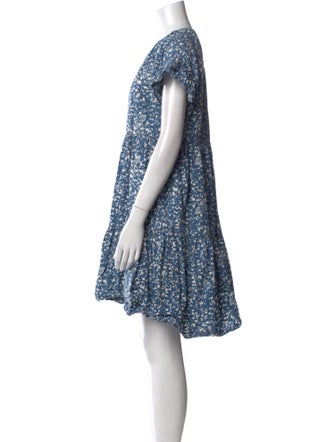Nili Lotan Floral Print Knee-Length Dress