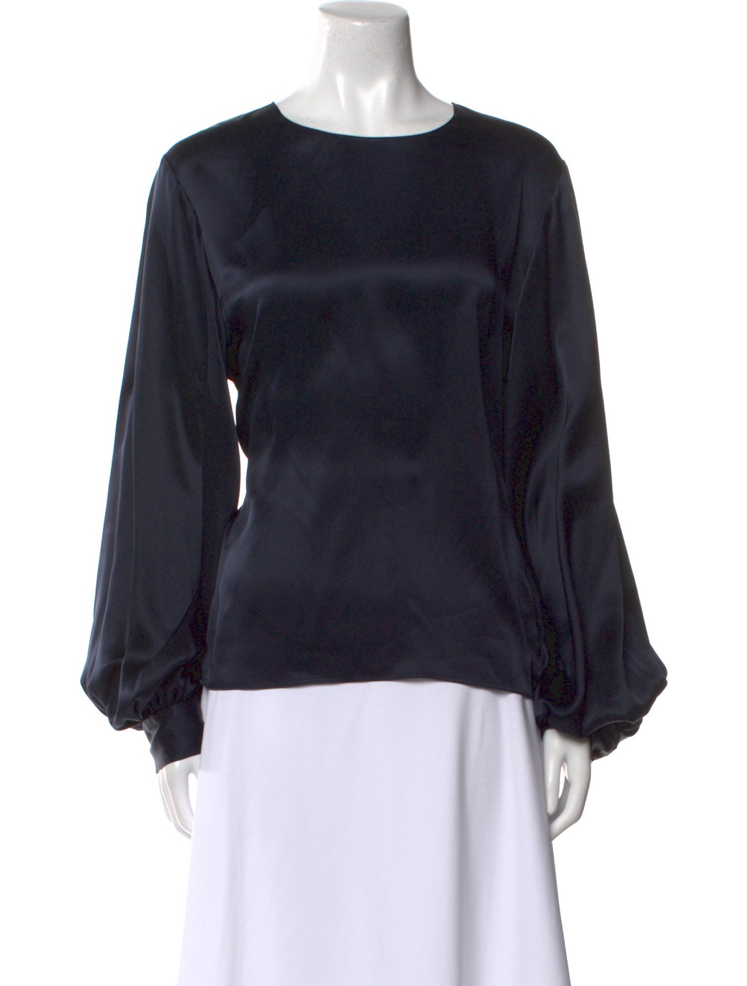 Nili Lotan Silk Bateau Neckline Blouse