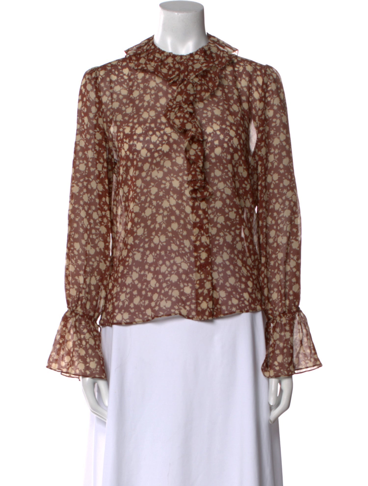 Nili Lotan Silk Floral Print Blouse w/ Tags