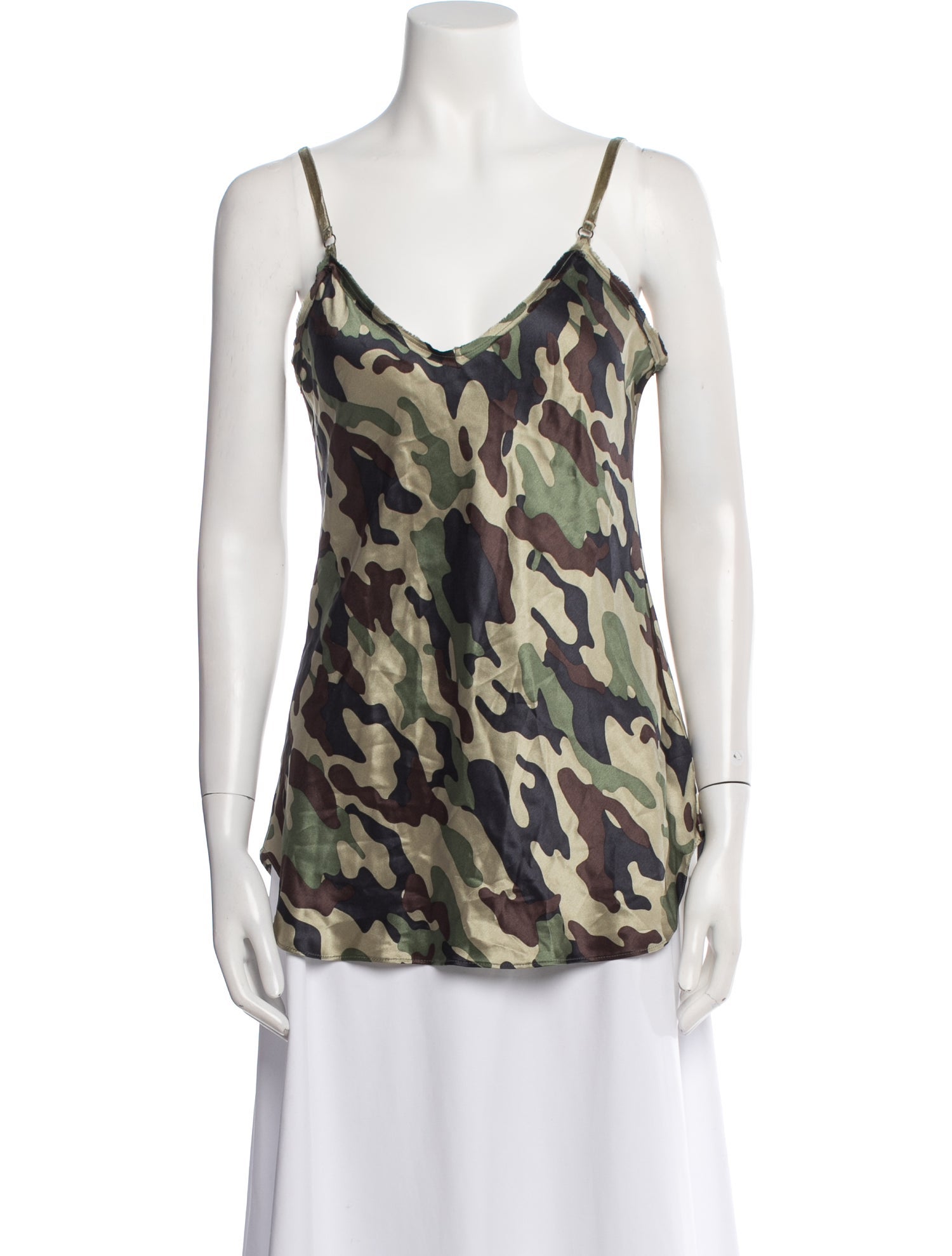 Nili Lotan Silk Animal Print Top