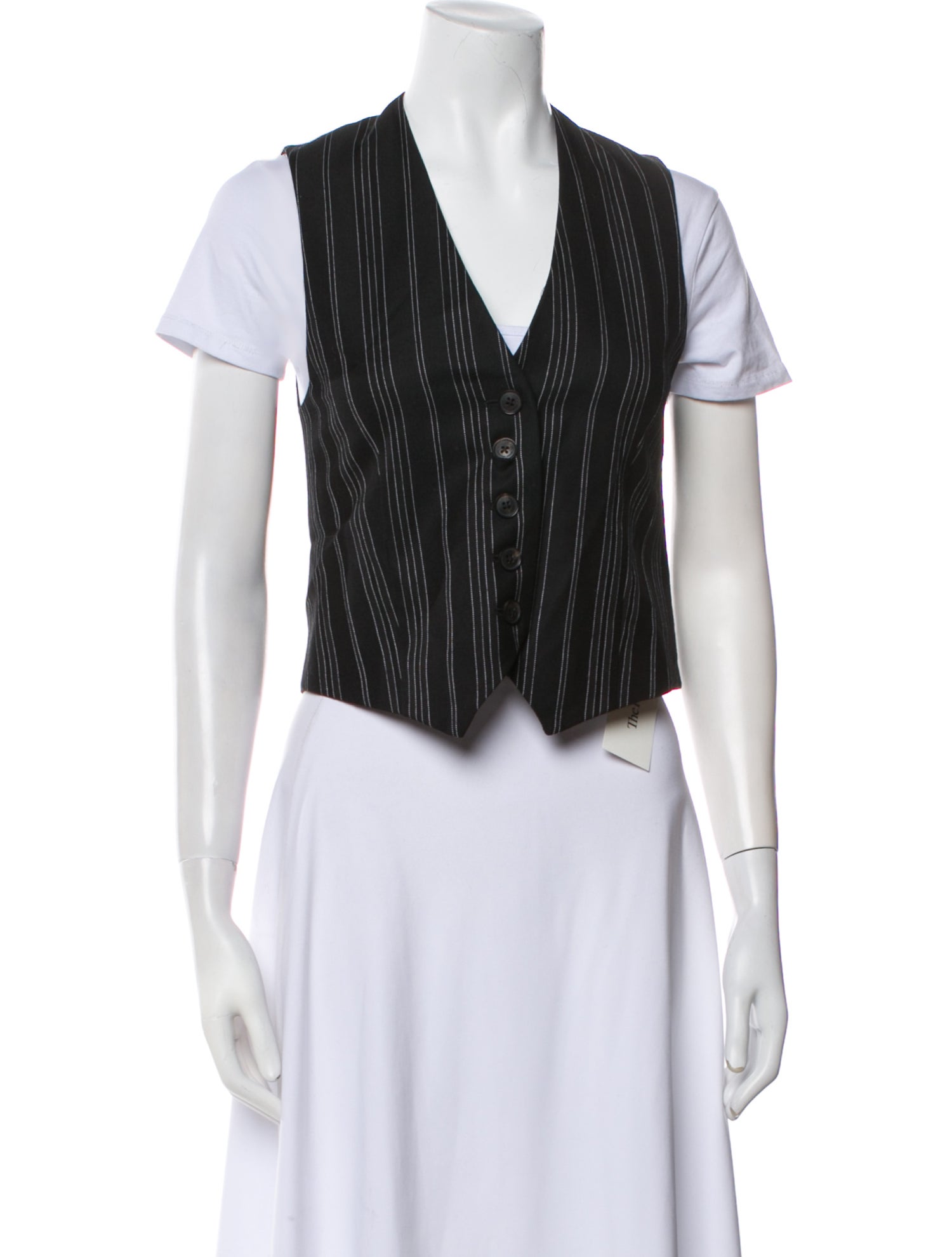 Nili Lotan Virgin Wool Striped Vest